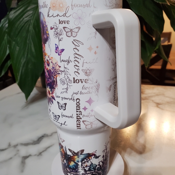 You Are Enough Motivational 40oz Traveler Tumbler 💜sale - Picture 9 of 15